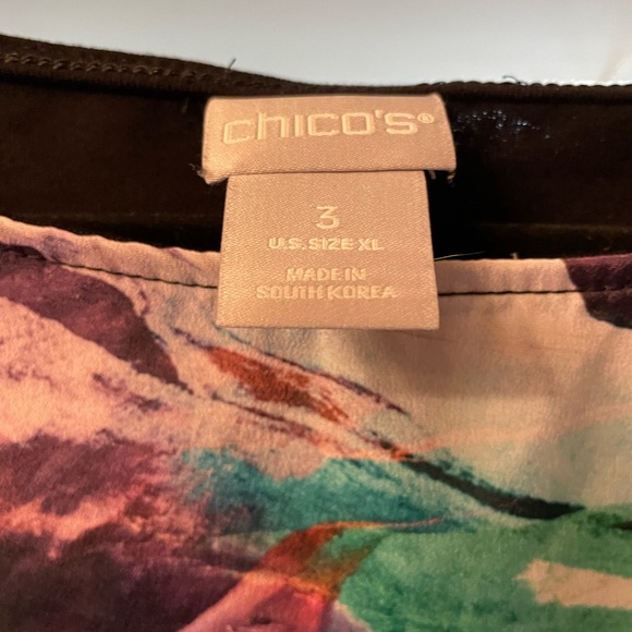 Chico's water colored blouse - Picture 2 of 6